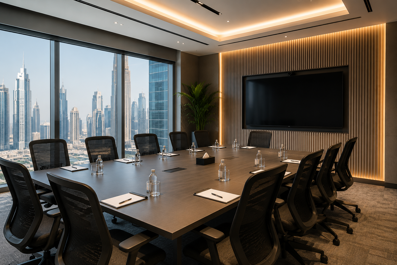 Conference room setup in Dubai